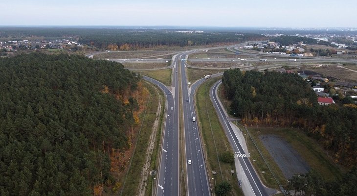Droga ekspresowa S10, węzeł Bydgoszcz Zachód. Fot. GDDKiA