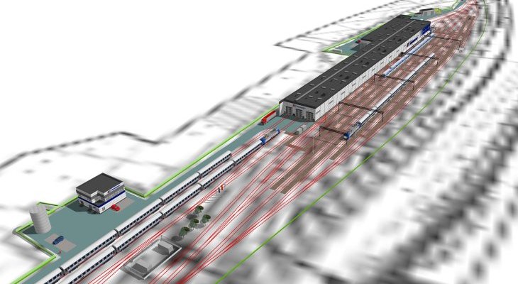 Wizualizacja centrum serwisowego w Przemyślu. Źródło: PKP Intercity