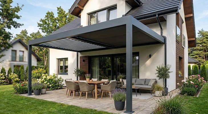 Pergola tarasowa od Firmy Wodecki