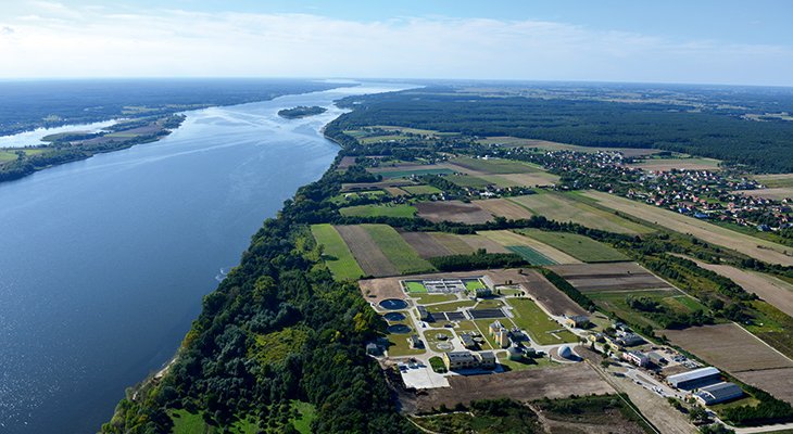 FOT.1. | Oczyszczalnia ścieków w Maszewie. Fot. Wodociągi Płockie