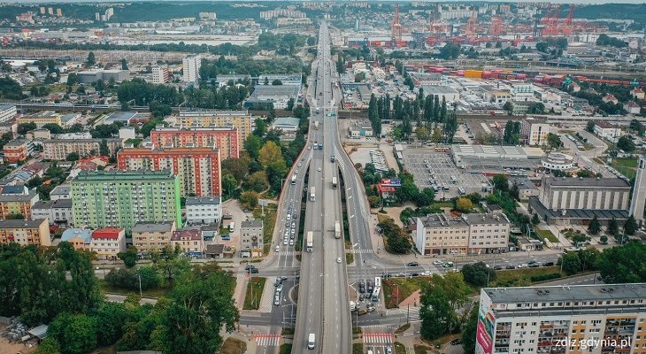 Estakada Kwiatkowskiego w Gdyni. Fot. Marcin Mielewski, źródło: UM Gdynia