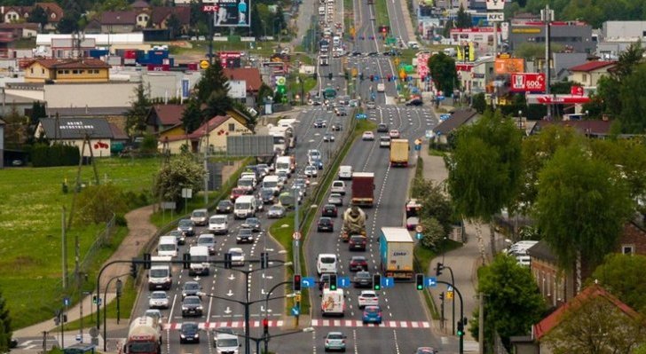 Obecna DK7-zakopianka w rejonie granicy Krakowa i Libertowa. Fot. GDDKiA