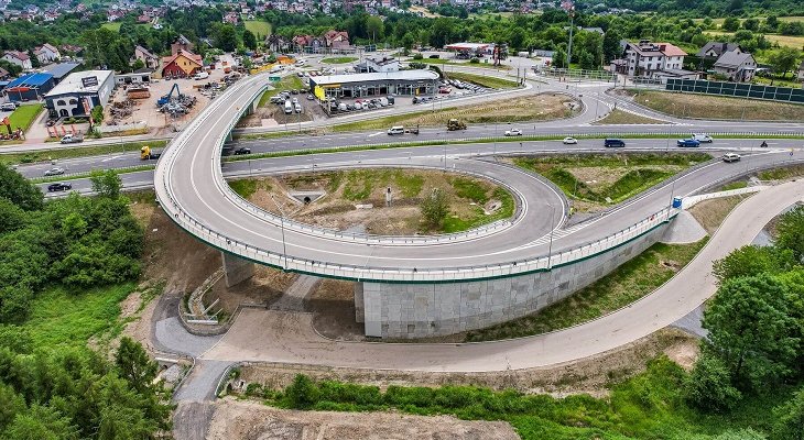 Zakopianka – nowy węzeł w Myślenicach. Fot. GDDKiA