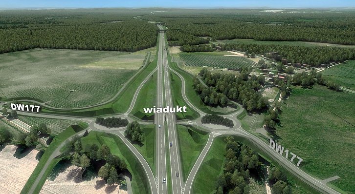 S10. Wizualizacja węzła drogowego Mirosławiec. Fot. GDDKiA