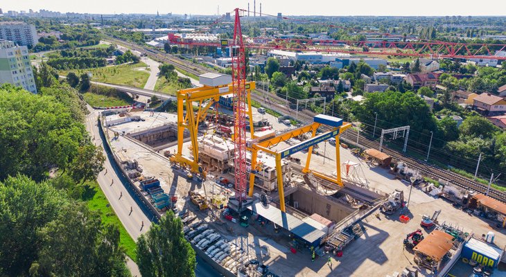 Montaż TBM dla tunelu KDP w Łodzi. Fot. CPK