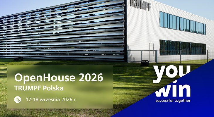  Automatyzacja produkcji w nowoczesnych fabrykach – grafika zapraszająca na OpenHouse TRUMPF 2026