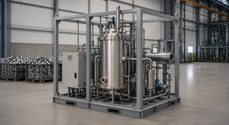 Kanadyjski model reaktora produkuje wodór, HPA i ciepło z metali oraz wody. Fot. Wizualizacja poglądowa stworzona za pomocą AI