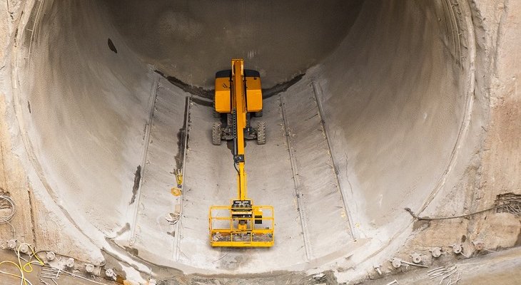 Kołyska pod tarczę TBM. Fot. PORR