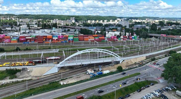 Nowy wiadukt kolejowy w Porcie Gdynia. Fot. PKP PLK
