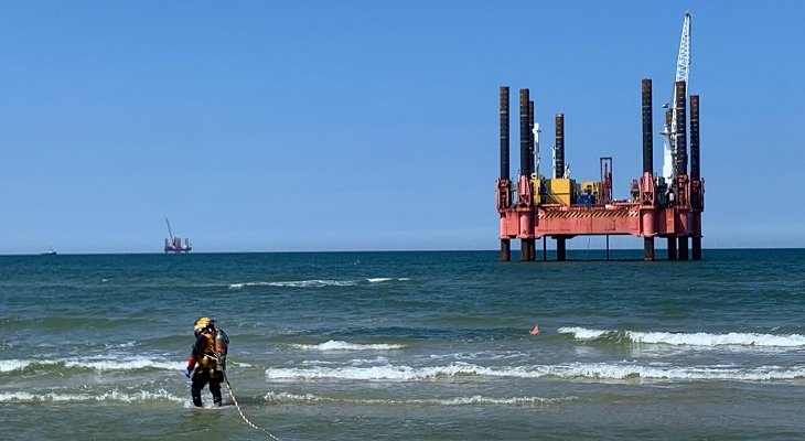 Na obszarze planowanej morskiej infrastruktury elektrowni jądrowej przebadano 600 ha dna Bałtyku. Fot. Baltic Diving Solutions