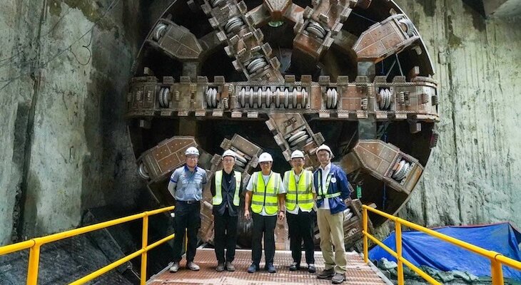TBM przebił tunel 35 m pod ziemią dla metra w Manili. Fot. Presidential Communications Office