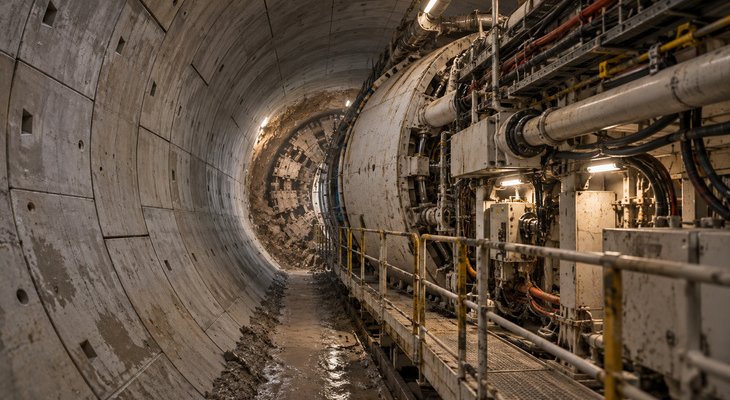 TBM Aurora rozpoczęła drążenie na linii Neapol–Bari. Fot. Wizualizacja poglądowa stworzona przy pomocy AI