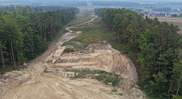 Budowa drogi ekspresowej S17, zdjęcie wykonane we wrześniu 2026 r. Fot. GDDKiA
