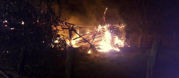 Lubuskie: pożar w skansenie, spłonęły dwa budynki. Fot. OSP w Cybince/Facebook