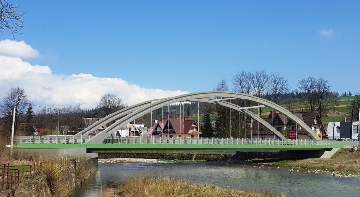 Biały Dunajec: nowy most w ciągu Zakopianki. Wizualizacja: GDDKiA o. Kraków