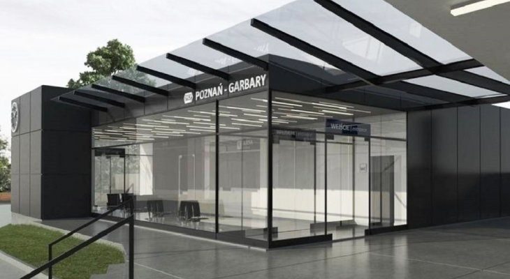W trzecim kwartale br. ma skończyć się budowa nowego dworca kolejowego Poznań Garbary. Wizualizacja: PKP S.A.