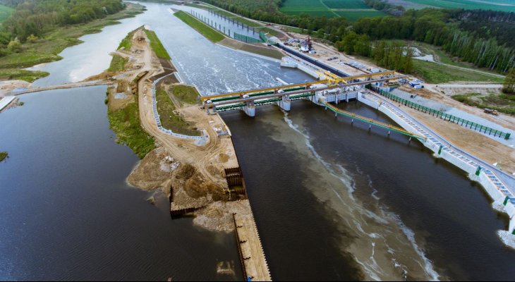 Śluza stopnia wodnego w Malczycach została już otwarta. Fot. KZGW