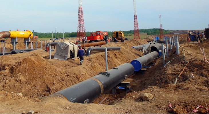 Budowa gazociągu Siła Syberii. Fot. Gazprom