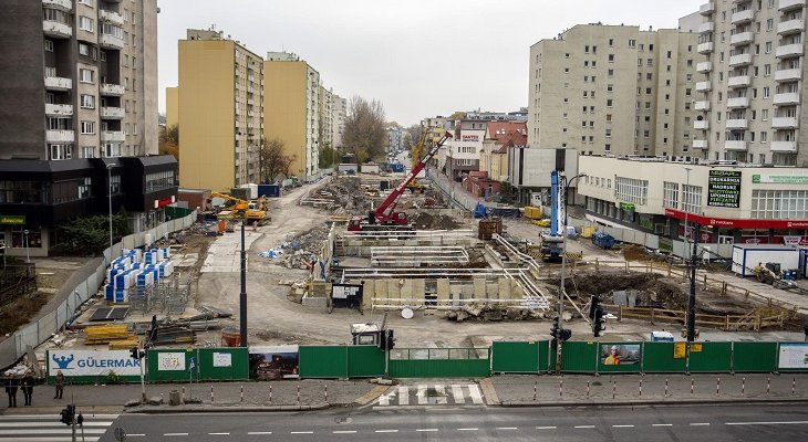 Plac budowy odcinka zachodniego II linii metra. Fot. Metro Warszawskie