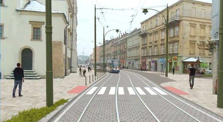 Ulica Krakowska w Krakowie. Źródło: Zarząd Dróg Miasta Krakowa 