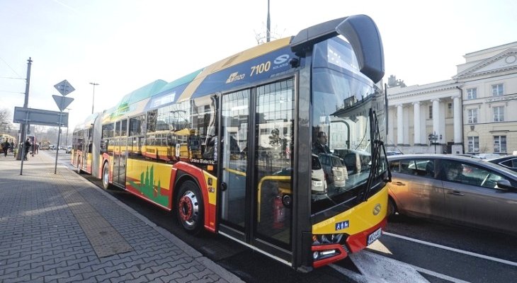 Testowany w Warszawie autobus Solaris Urbino 18 electric. Fot. R. Motyl/UM Warszawa