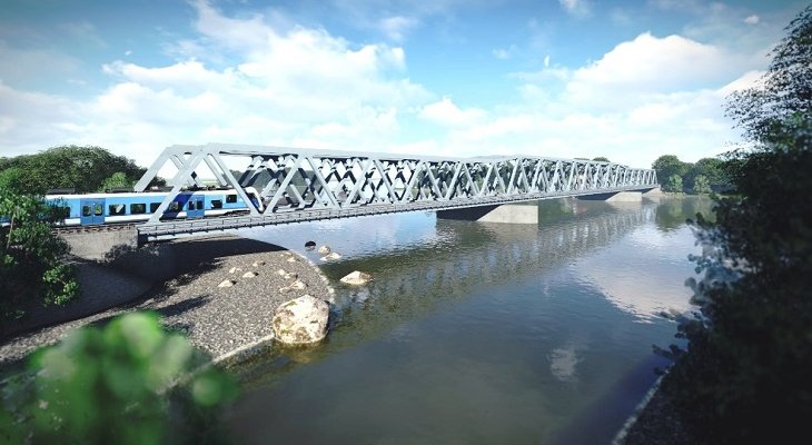 Tak będzie wyglądać nowy most kolejowy w Szczecinie. Źródło: PGW Wody Polskie