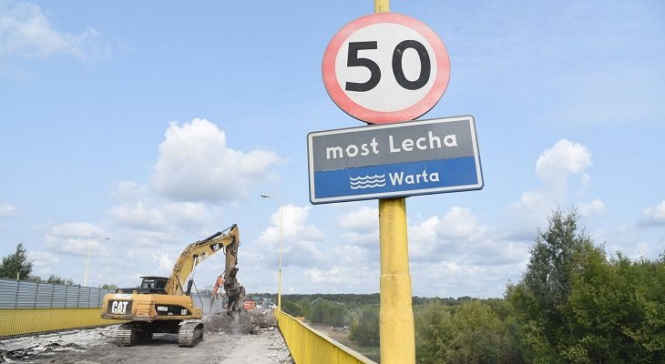 Budowa mostu Lecha w Poznaniu. Fot. PIM