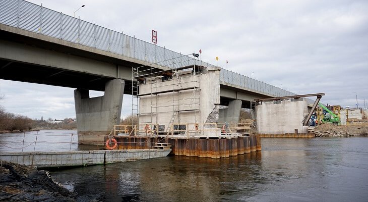 Budowa mostu Lecha. Fot. UM Poznań