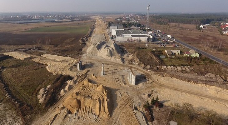 Plac budowy drogi ekspresowej S5. Fot. GDDKiA