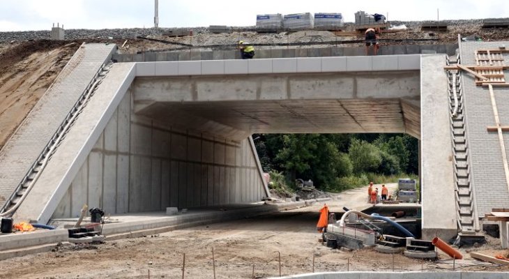 Przebudowa wiaduktu w Ptaszkowej. Fot. Maria Olszowska/Starostwo Powiatowe w Nowym Sączu