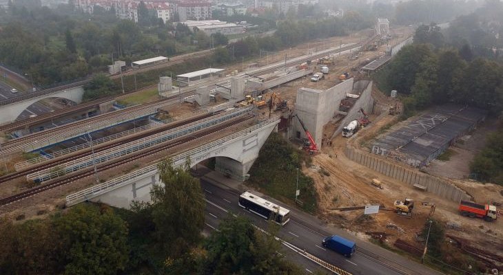Trwa budowa przystanku kolejowego Kraków Bronowice. Fot. PKP PLK