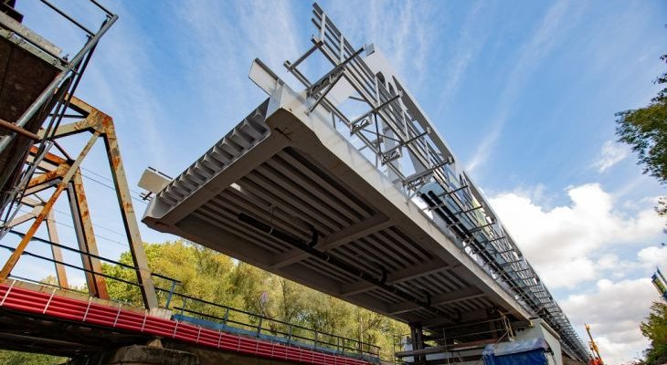 Most kolejowy nad Kanałem Kędzierzyńskim. Fot. PKP PLK / Szymon Grochowski