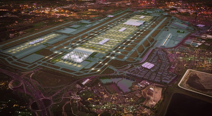 Rozbudowa lotniska Heathrow: wizualizacja. Źródło: Grimshaw Architects