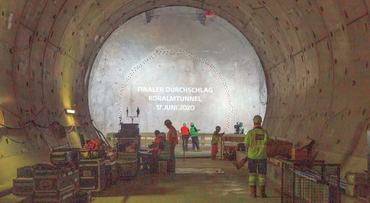 Przebicie tunelu Koralm. Fot. Österreichische Bundesbahnen (ÖBB)