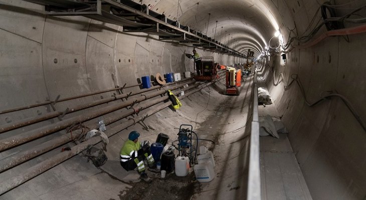 Drążenie tunelu na odcinku wschodnim północnym II linii metra w Warszawie. Fot. facebook.com/metro.warszawa