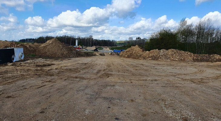 Budowa drogi ekspresowej S5 na odcinku Ornowo–Wirwajdy. Fot. GDDKiA