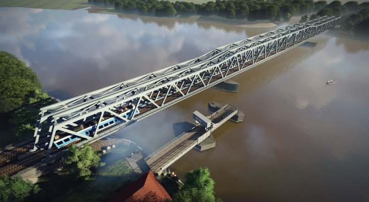 Wizualizacja nowego mostu nad Regalicą. Żródło: PGW Wody Polskie, RZGW w Szczecinie