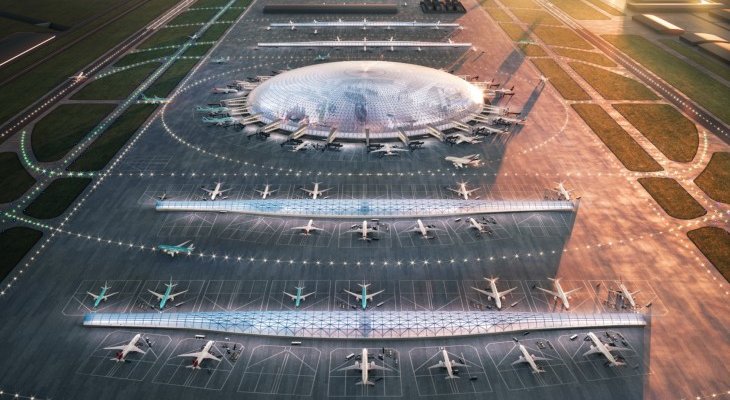 Jedna z wizualizacji lotniska. Źródło: Chapman Taylor