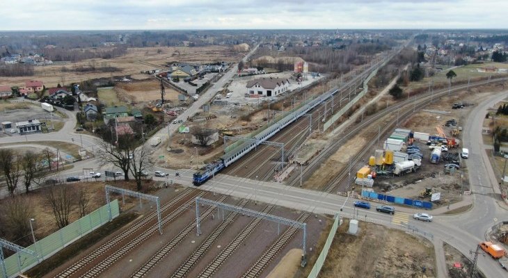 Budowa wiaduktu w Tłuszczu. Fot. A. Lewandowski/PKP PLK