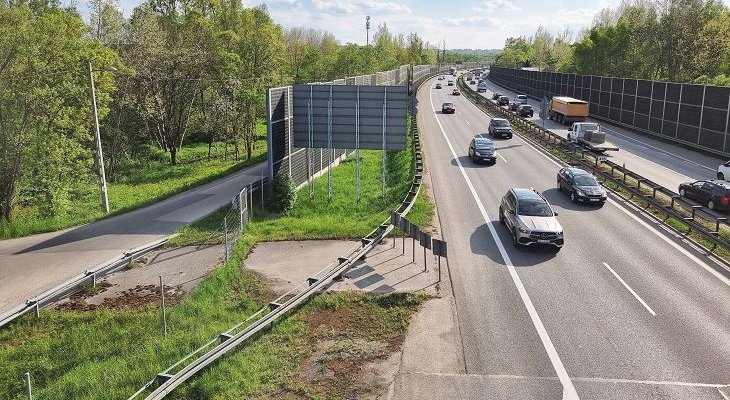 A4 obwodnica Krakowa – w tym miejscu powstanie trzeci pas. Fot. GDDKiA