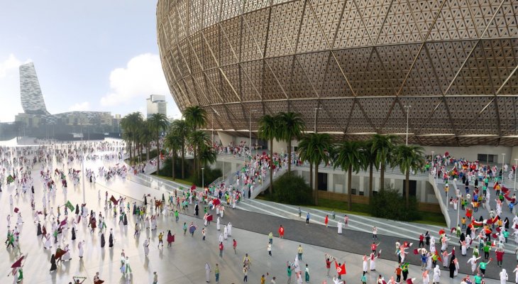 Wizualizacja stadionu Lusail w centrum Lusail City. Fot. Najwyższy Komitet ds. Dostaw i Dziedzictwa / qatar2022.qa