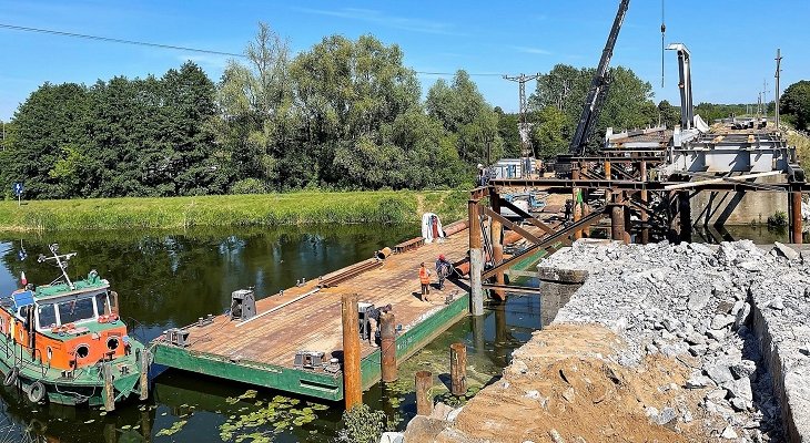 Budowa kolejowego mostu w Nieporęcie. Fot. PKP PLK