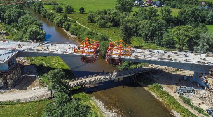 DK47-zakopianka: budowa mostu nad Czarnym Dunajcem i ul. Ludżmierską w Nowym Targu. Fot. GDDKiA
