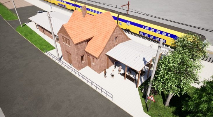 Wizualizacja dworca w Kuźnicy na Mierzei Helskiej. Źródło: PKP