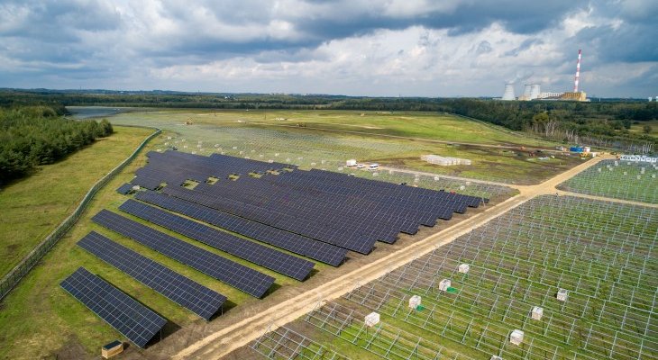 W Mysłowicach powstaje farma fotowoltaiczna o mocy 100 MW. Fot. Tauron