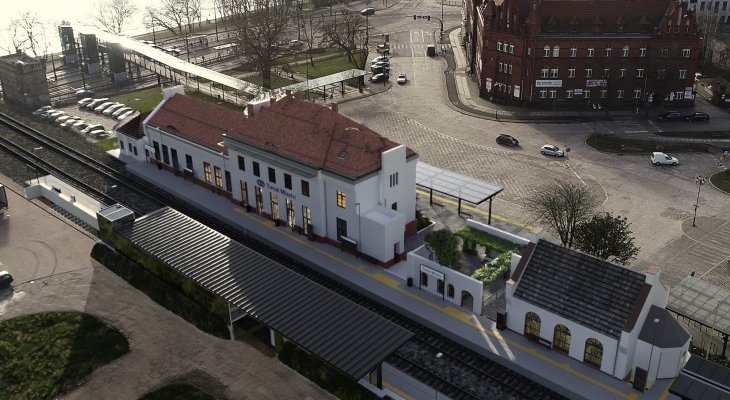 Dworzec stacji Toruń Miasto zostanie przebudowany. Wizualizacja: PKP