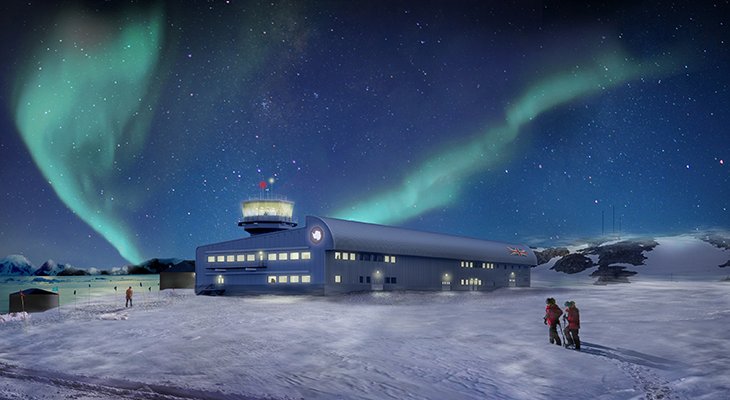 Wizualizacja budynku badawczego Discovery na Antarktydzie. Fot. HughBroughtonArchitects