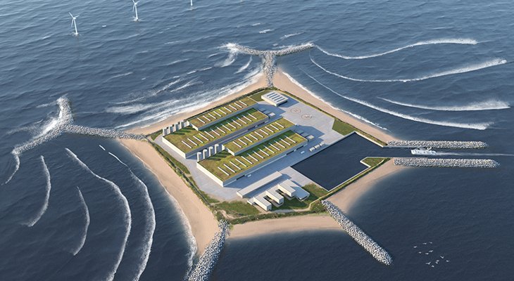 Projekt sztucznej morskiej energetycznej wyspy, która ma powstać na Morzu Czarnym. Fot. Gottlieb Paludan Architects