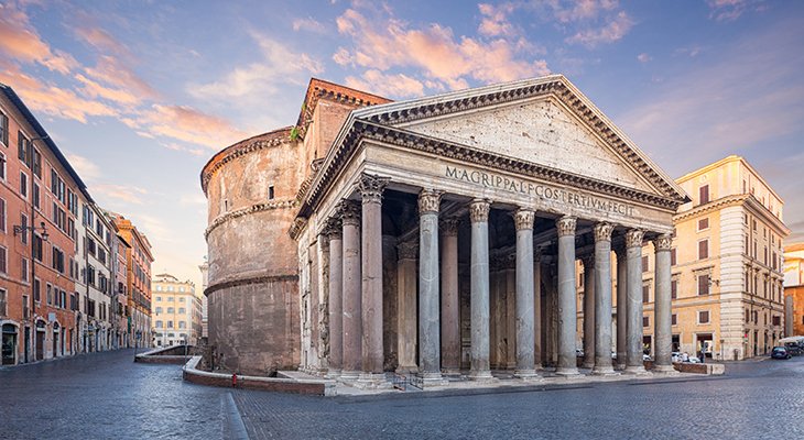 Panteon - przykład starożytnej budowli z rzymskiego betonu. Fot. Adobe Stock
