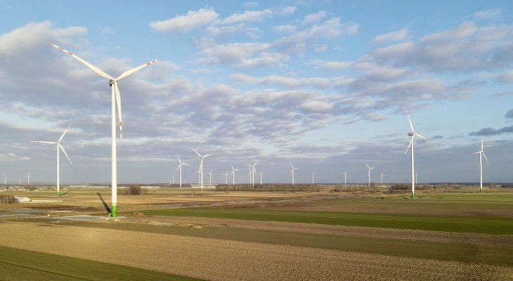 Farma Wiatrowa Dębsk ma moc zainstalowaną 121 MW. Fot. Polenergia
